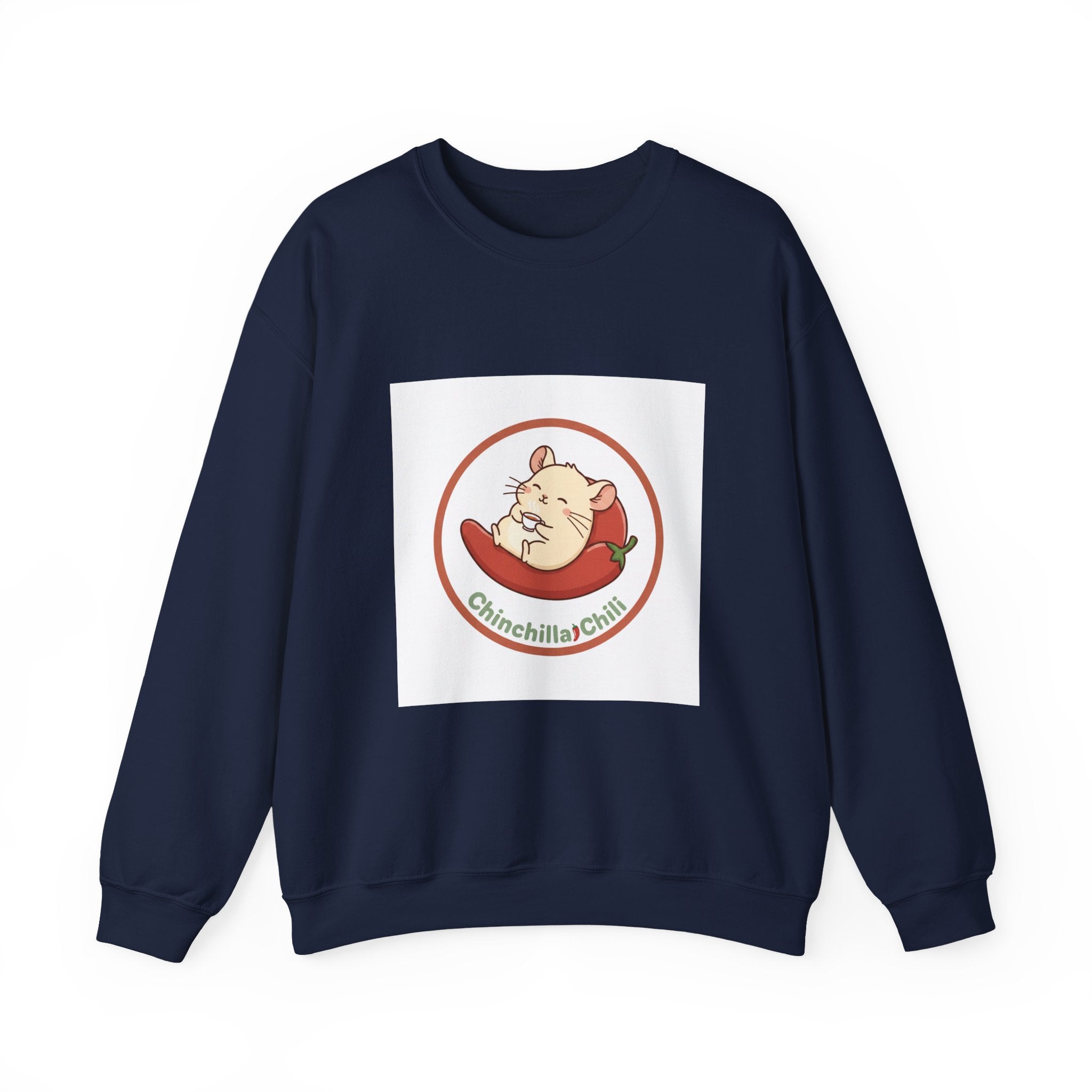 Chinchilla Chill Crewneck Sweatshirt — Cute Chinchilla Logo Pullover