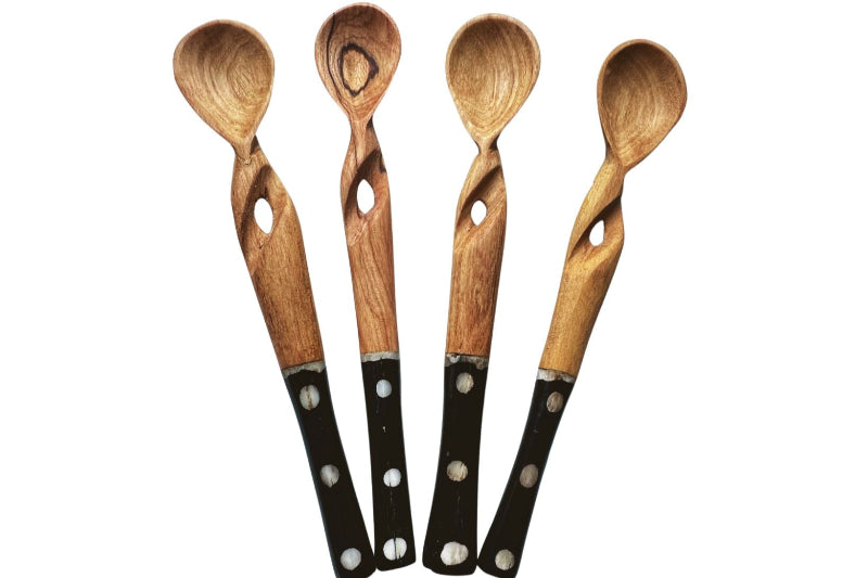 Handmade Polka Dot  Wooden Spoon  ( Qty 1)