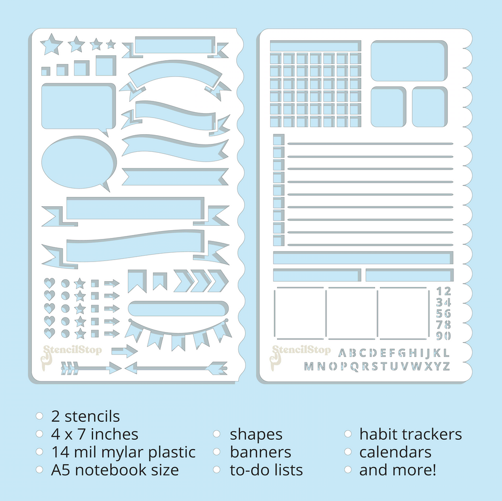 Bullet Journal Stencil Set