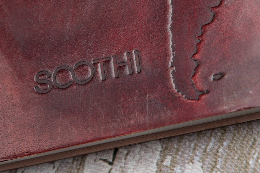 Extra Large World Map 14x11 Handmade Leather Journal